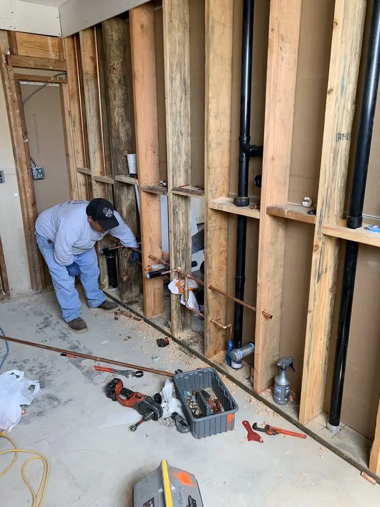 Commercial rough-in plumbing for Gas Line Repair in Eaton